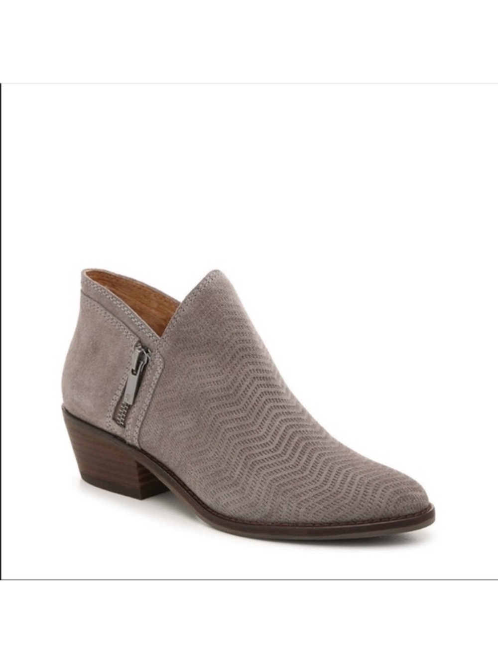 Lucky Brand Women’s Taupe Suede Fhuna Ankle Bootie Size 7